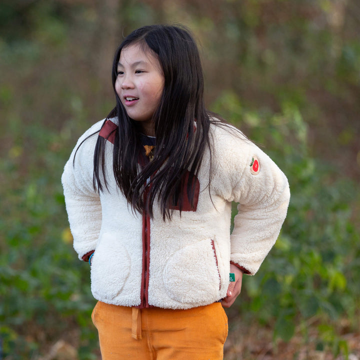 Cream Zip Up Cosy Recycled Fleece Jacket Cream / 8-9y