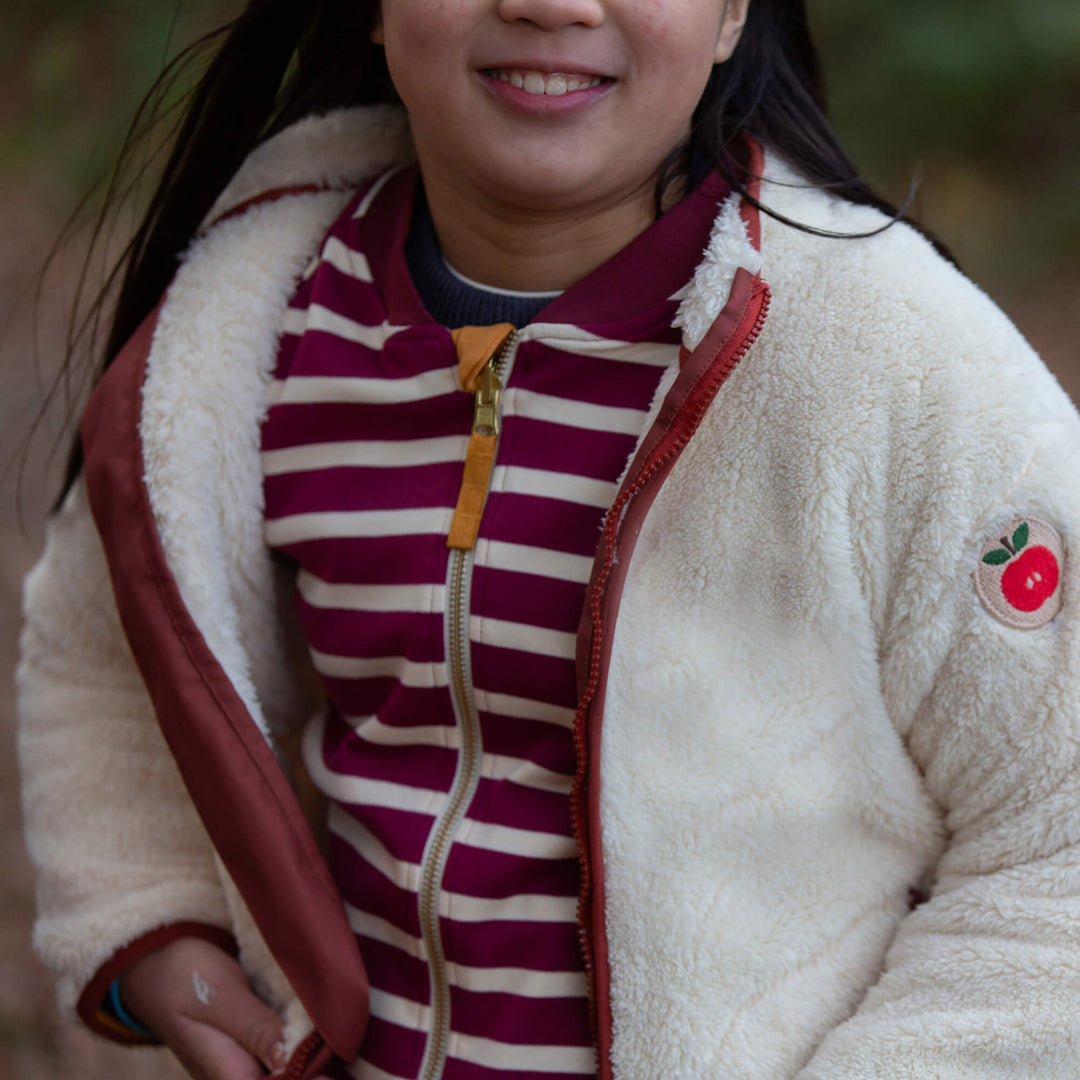 Cream Zip Up Cosy Recycled Fleece Jacket Cream / 8-9y