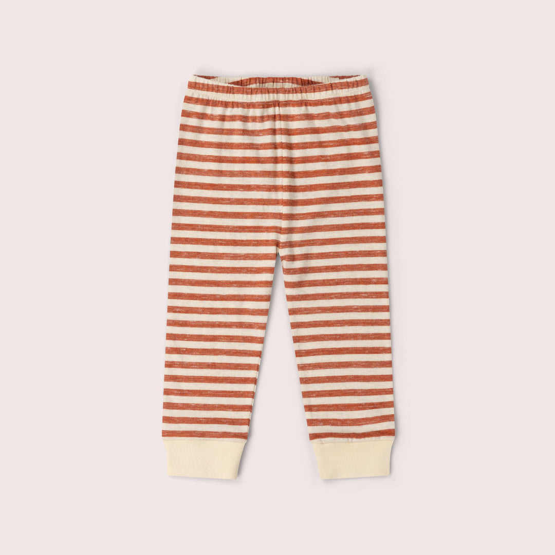 Burnt Ochre Striped Organic Pyjamas NOT AVAILABLE USA/CAN/AUS