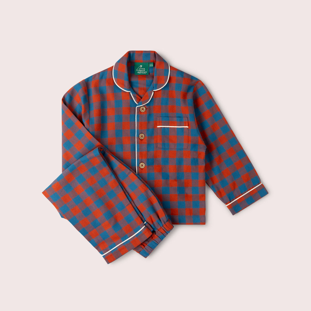 Burnt Ochre Check Classic Pyjamas NOT AVAILABLE USA/CAN/AUS