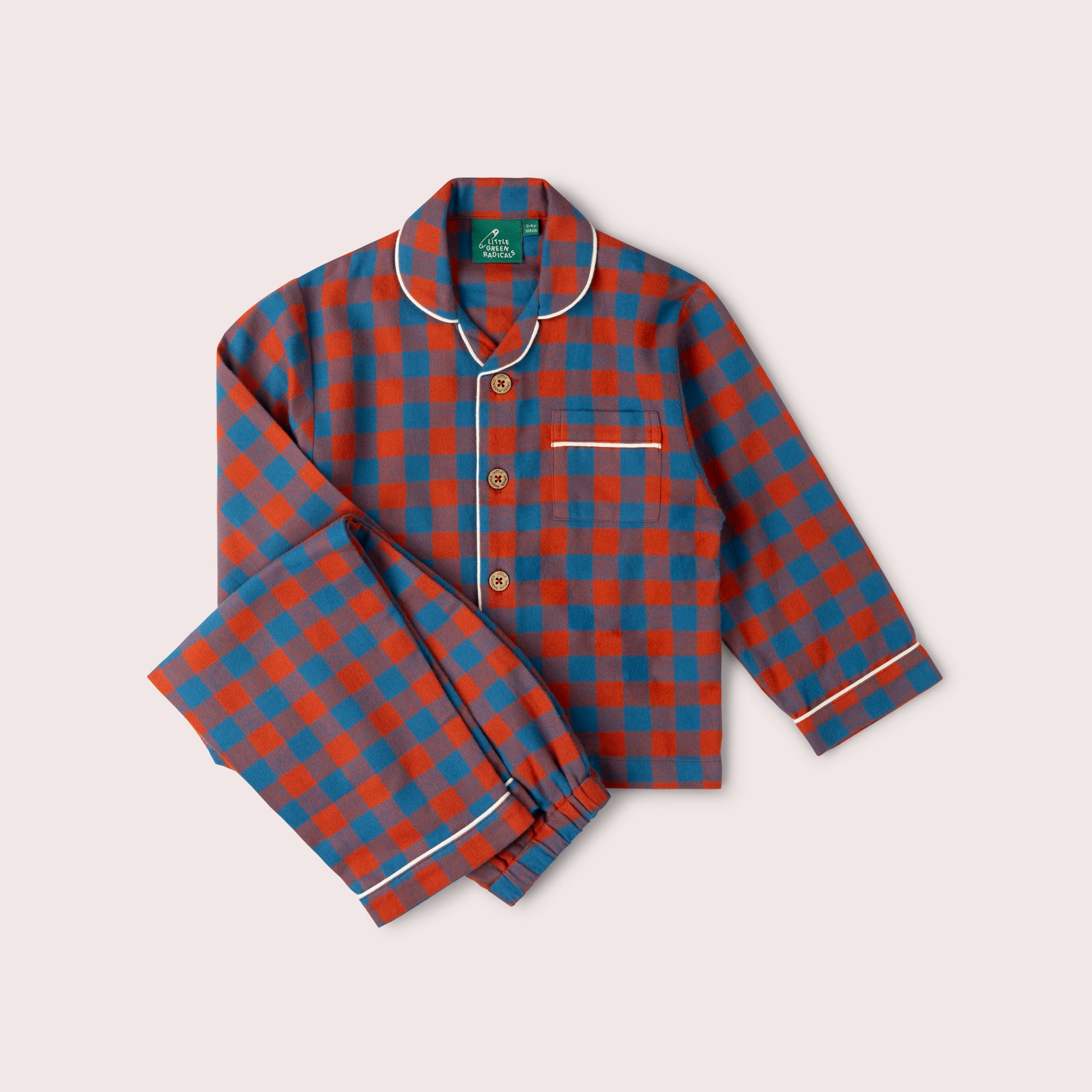 Burnt Ochre Check Classic Pyjamas NOT AVAILABLE USA/CAN/AUS