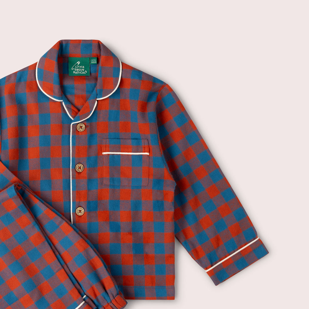 Burnt Ochre Check Classic Pyjamas NOT AVAILABLE USA/CAN/AUS