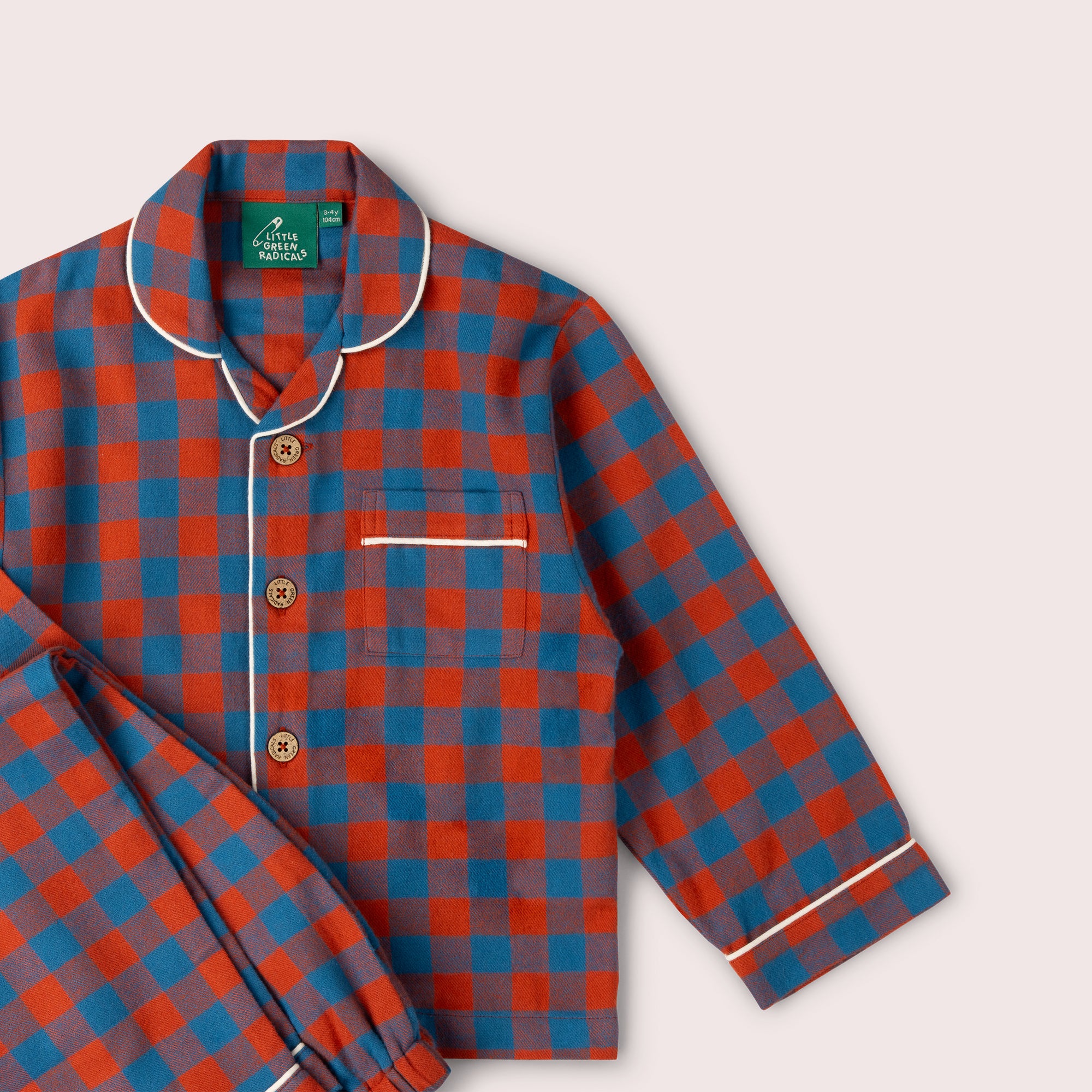 Burnt Ochre Check Classic Pyjamas NOT AVAILABLE USA/CAN/AUS