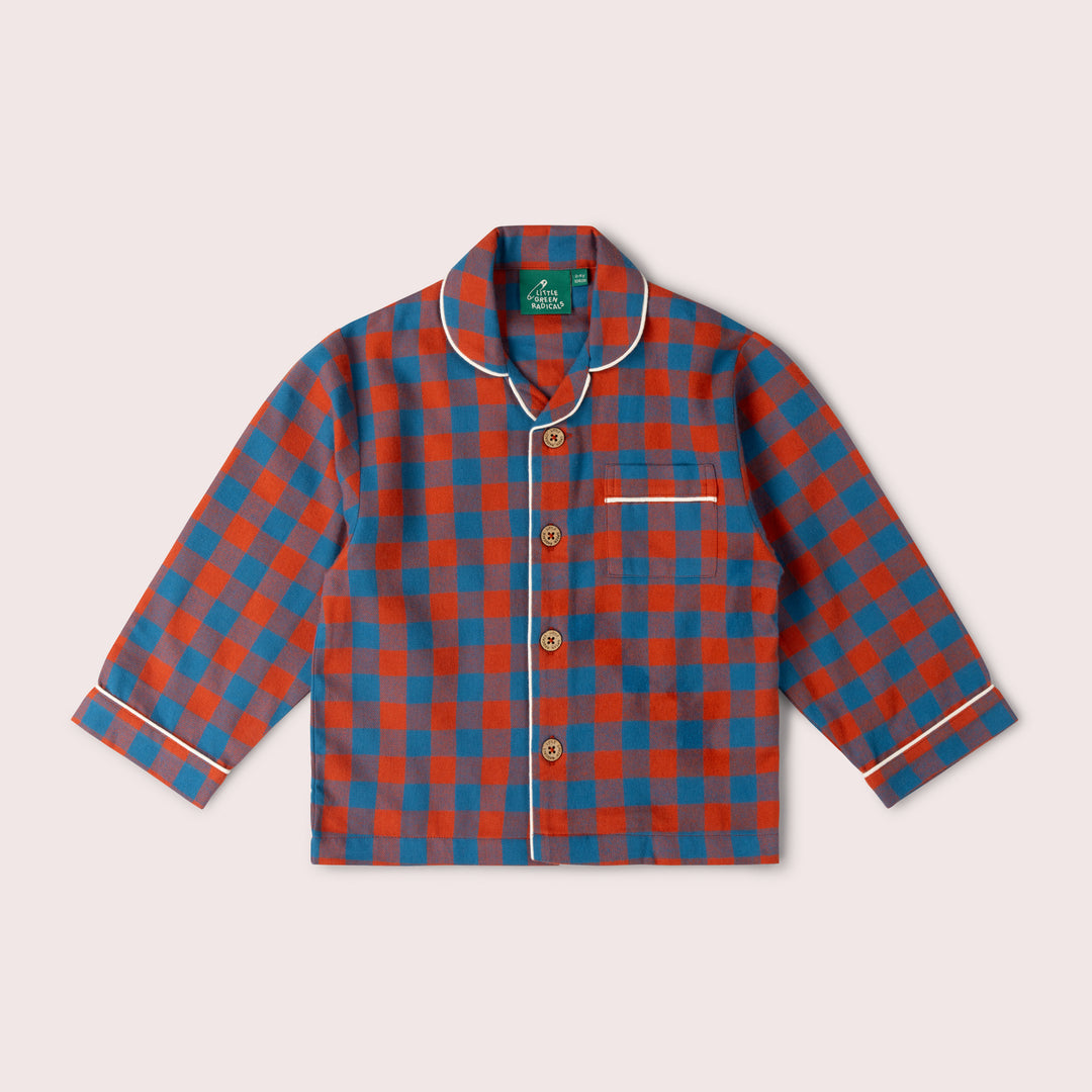 Burnt Ochre Check Classic Pyjamas NOT AVAILABLE USA/CAN/AUS