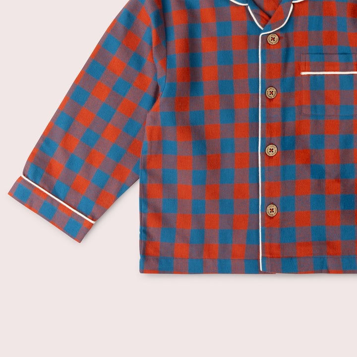 Burnt Ochre Check Classic Pyjamas NOT AVAILABLE USA/CAN/AUS