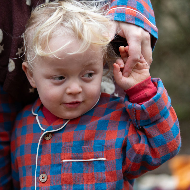 Burnt Ochre Check Classic Pyjamas NOT AVAILABLE USA/CAN/AUS