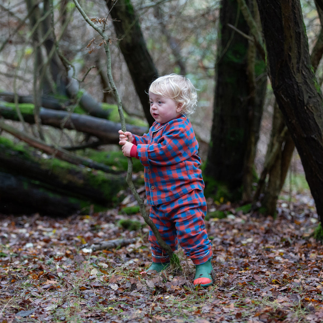 Burnt Ochre Check Classic Pyjamas NOT AVAILABLE USA/CAN/AUS