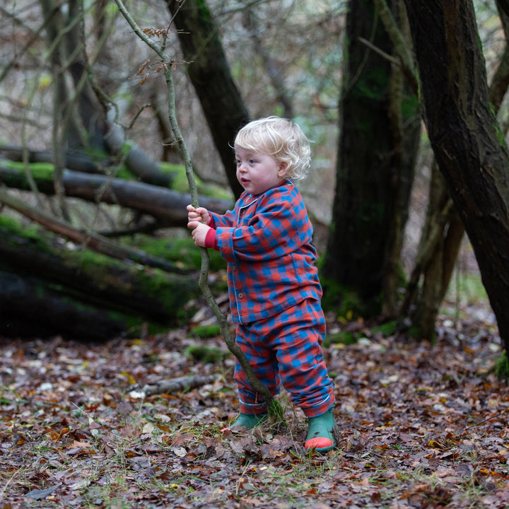 Burnt Ochre Check Classic Pyjamas NOT AVAILABLE USA/CAN/AUS