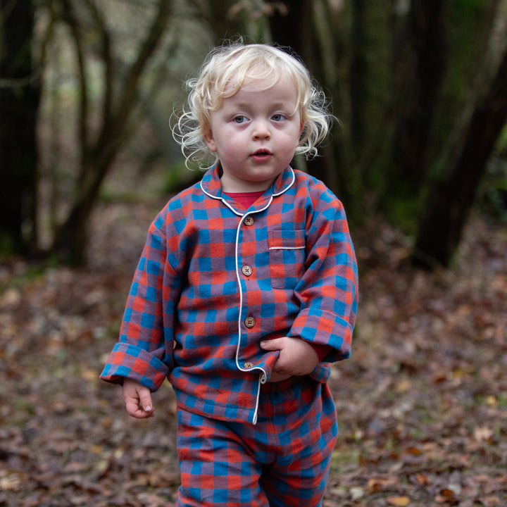 Burnt Ochre Check Classic Pyjamas NOT AVAILABLE USA/CAN/AUS