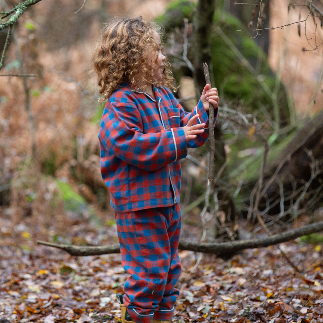 Burnt Ochre Check Classic Pyjamas NOT AVAILABLE USA/CAN/AUS