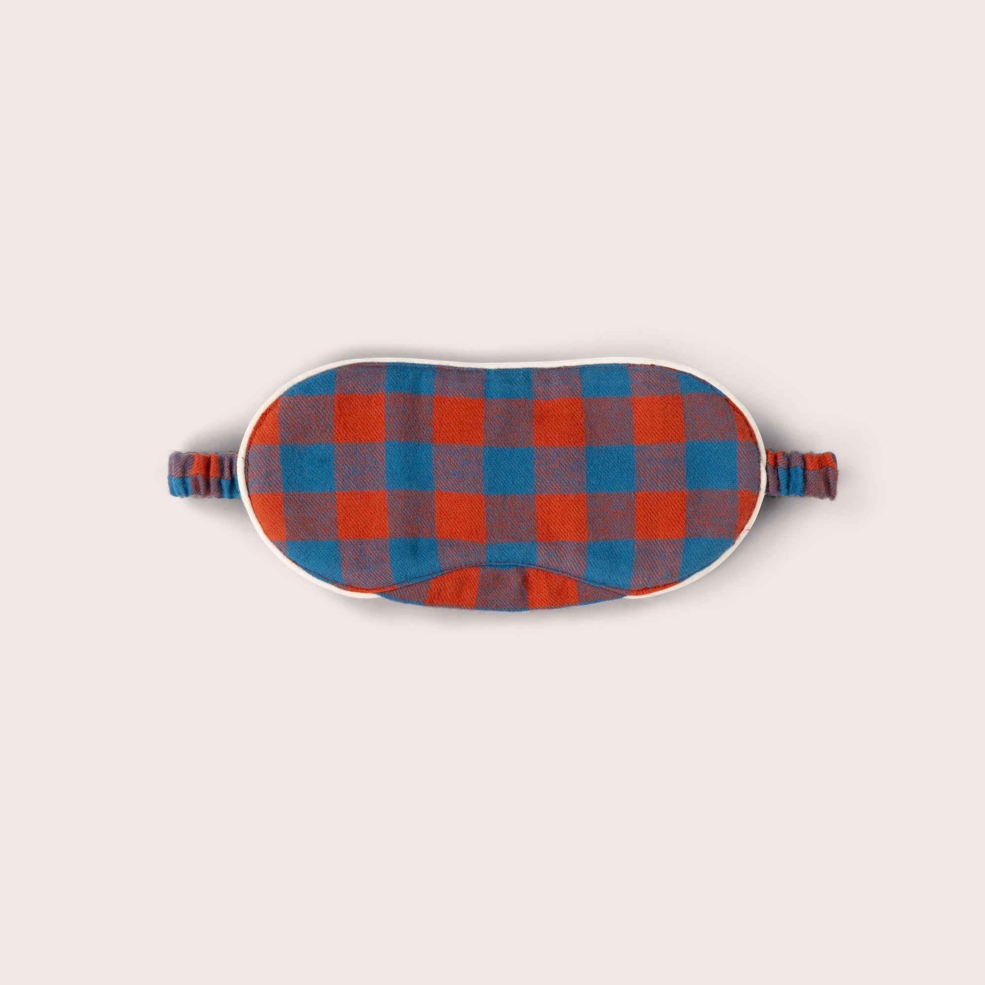 Burnt Ochre Check Organic Adult Eye Mask