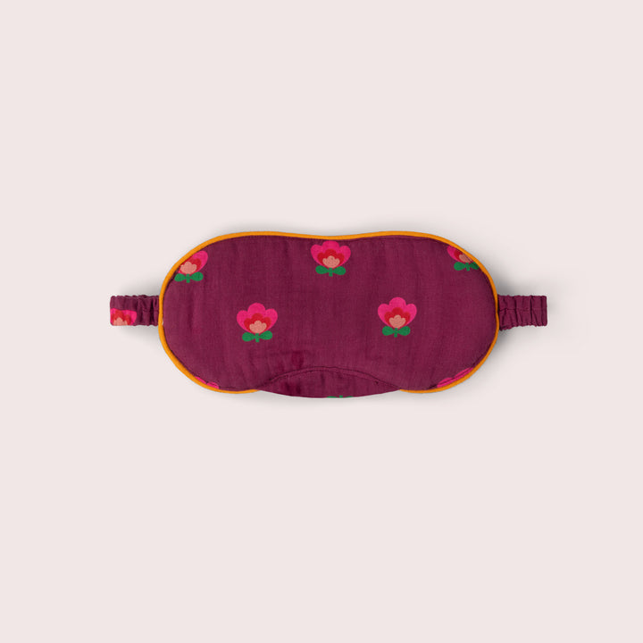 Pink Flowers Organic Adult Eye Mask