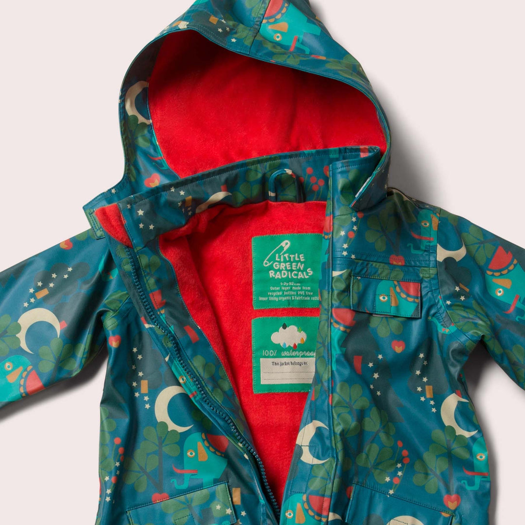 Midnight Jungle Waterproof Recycled Raincoat