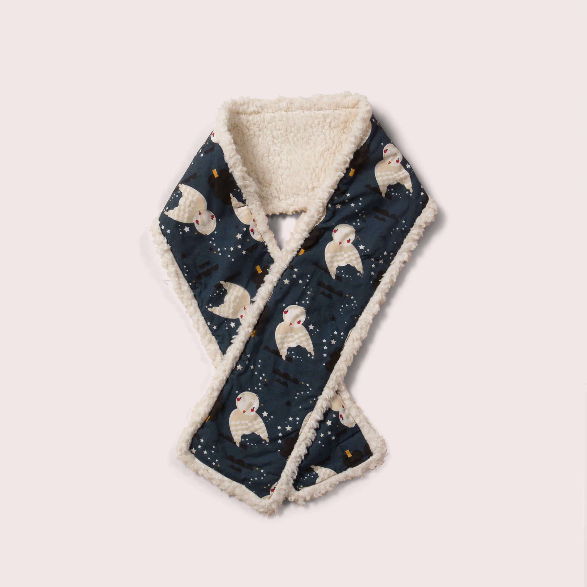 Winter Owls Sherpa Scarf