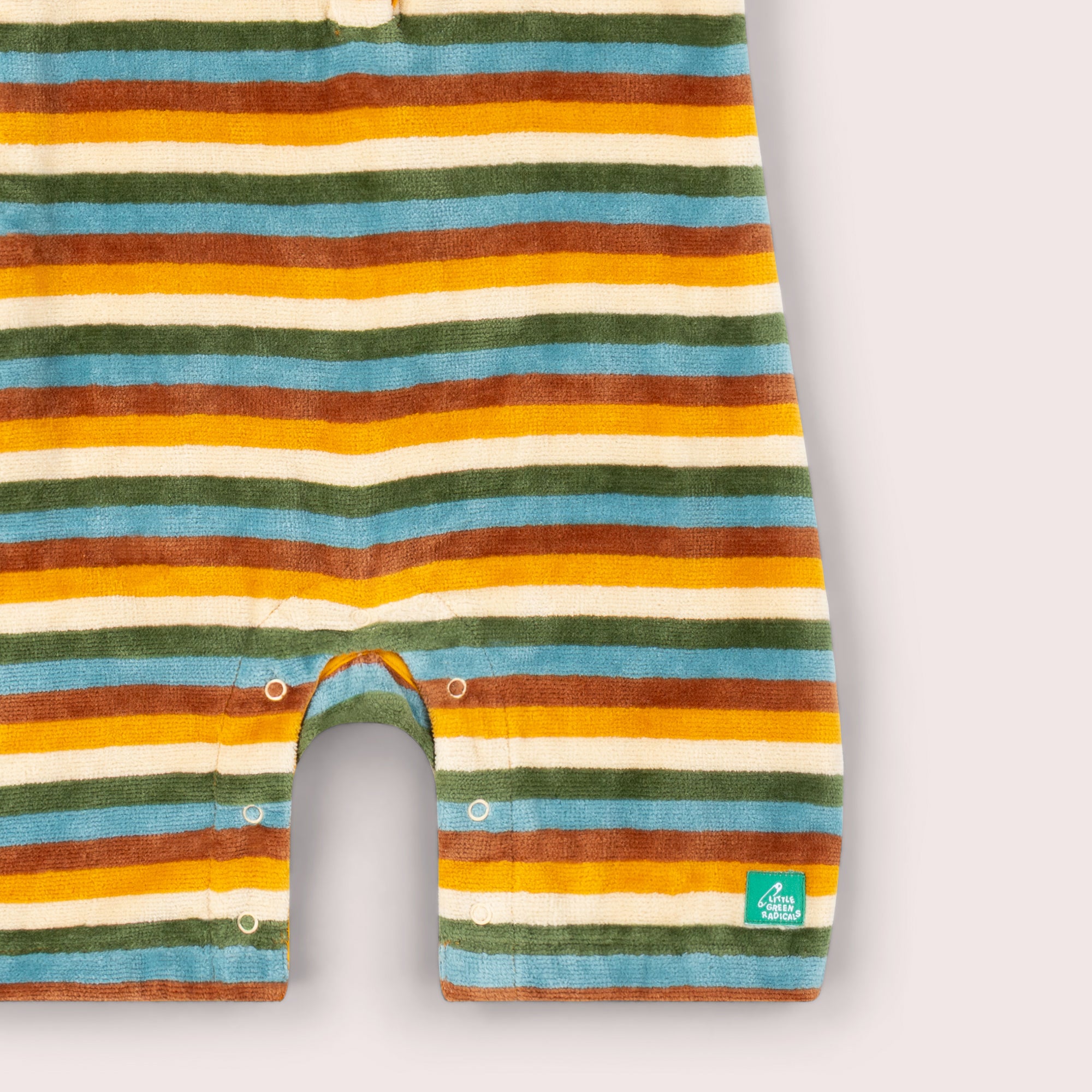 Rainbow Striped Baby Towelling Romper