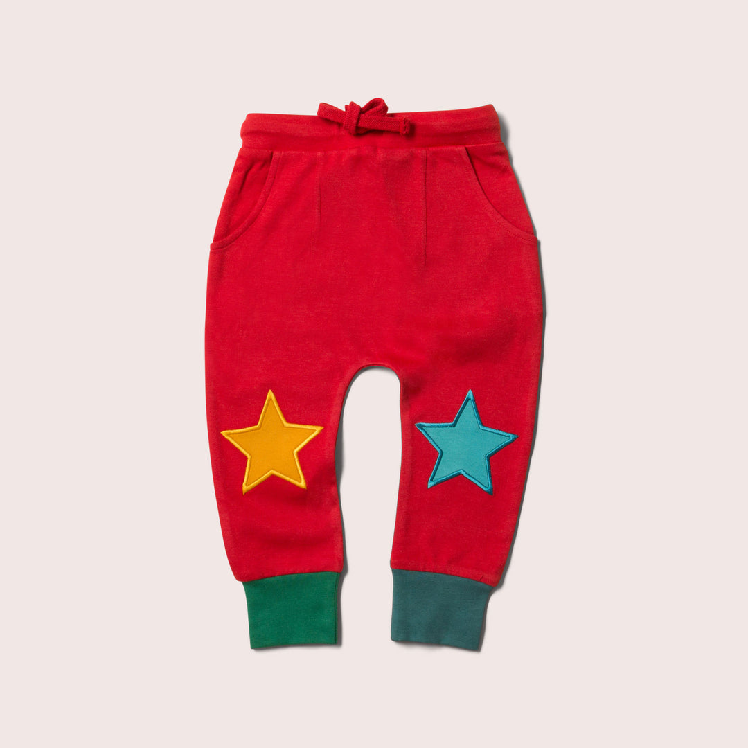 Red Knee Patch Star Joggers