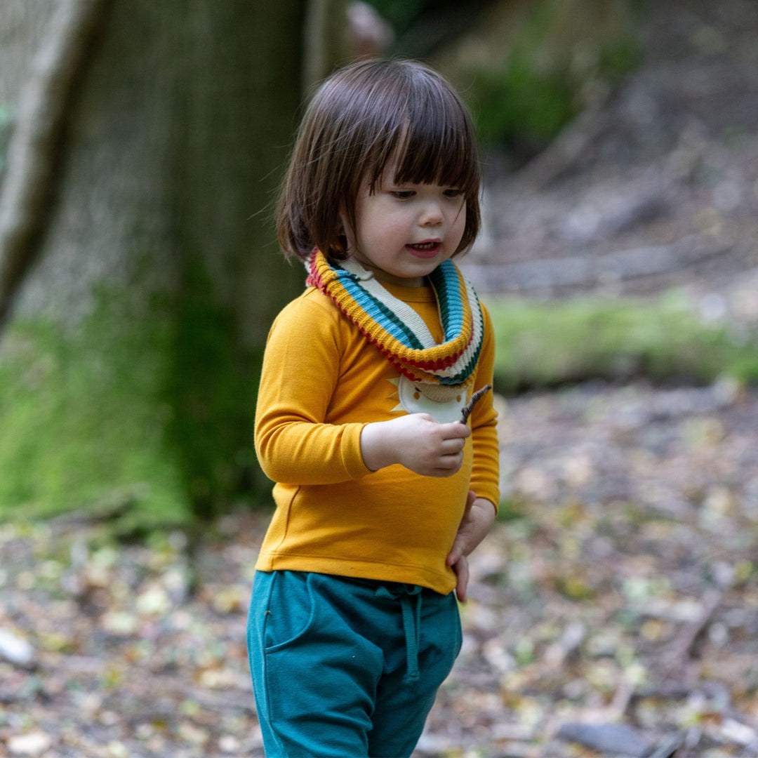 Rainbow Striped Knitted Snood