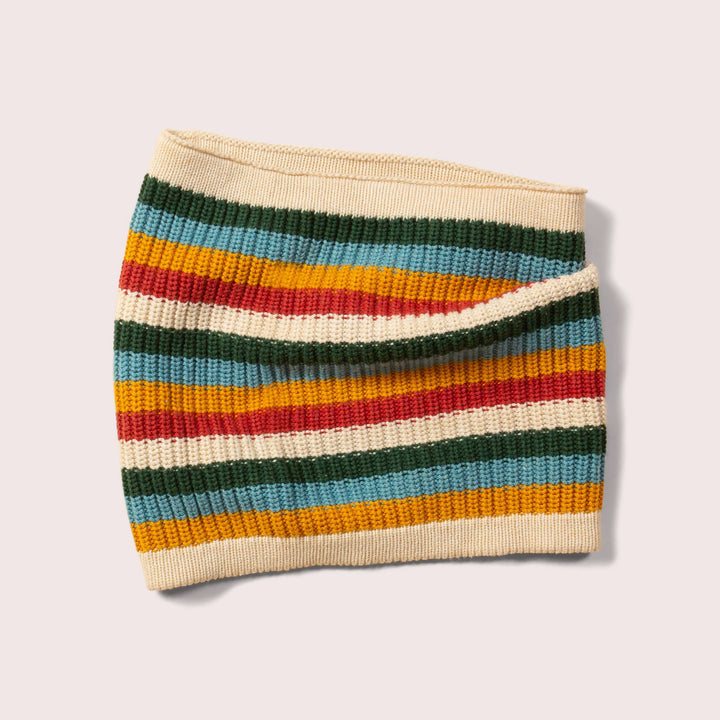 Rainbow Striped Knitted Snood