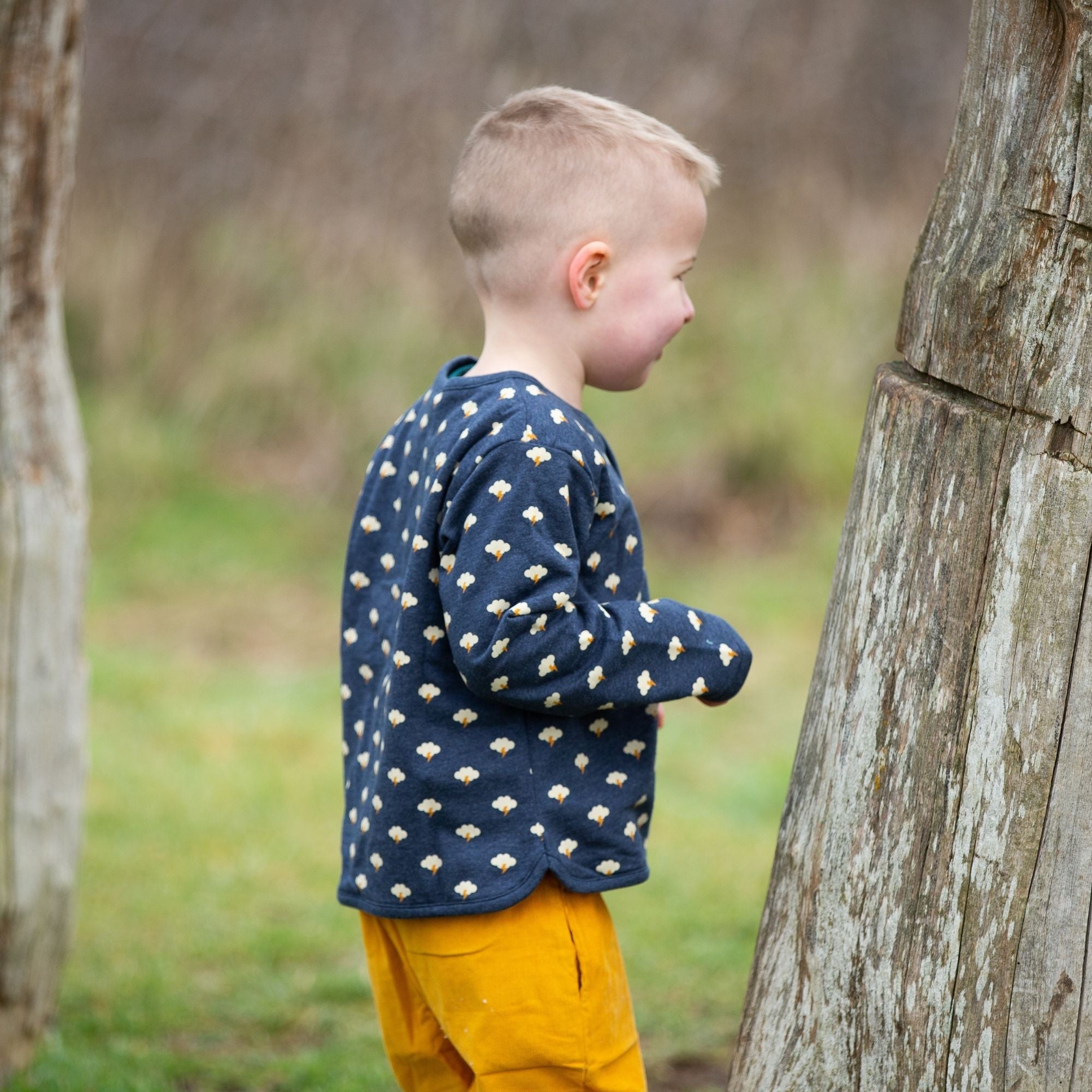 Thunder & Lightning Marl Collarless Reversible Spring Jacket