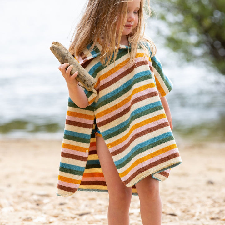 Rainbow Baby Hooded Beach Towel Poncho