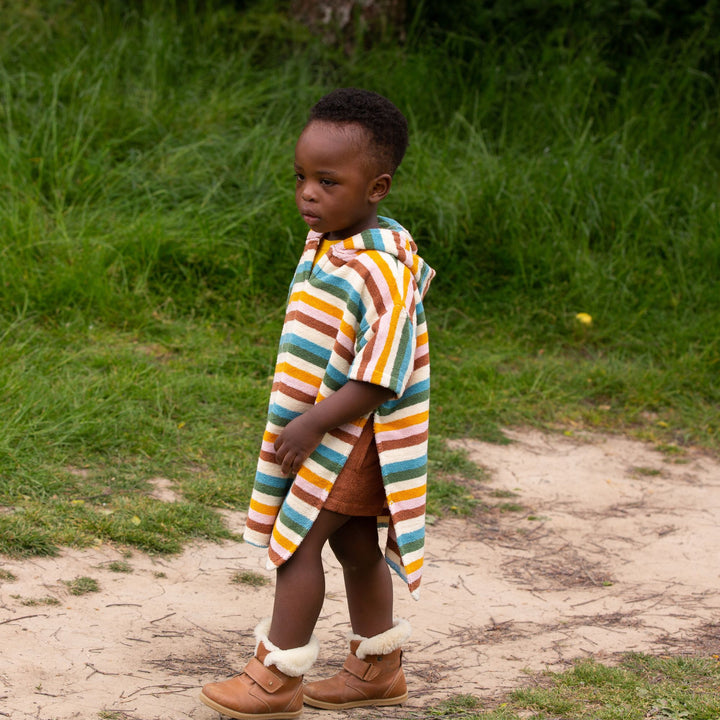 Rainbow Kids Hooded Beach Towel Poncho