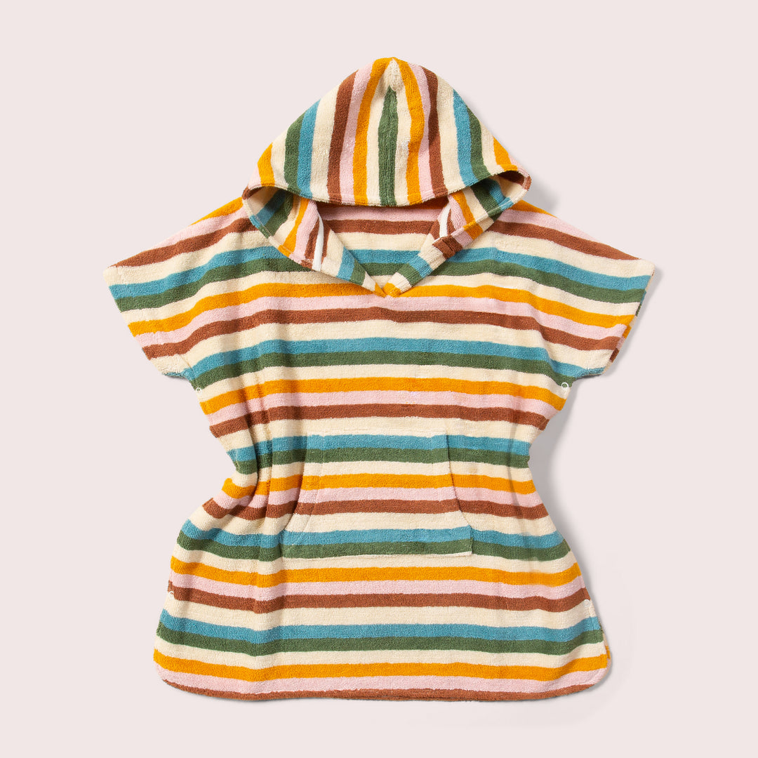 Rainbow Kids Hooded Beach Towel Poncho