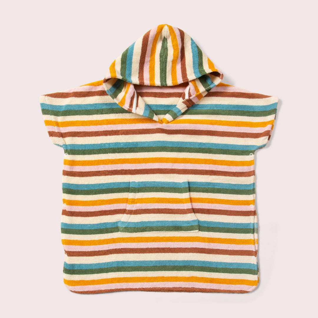 Rainbow Kids Hooded Beach Towel Poncho