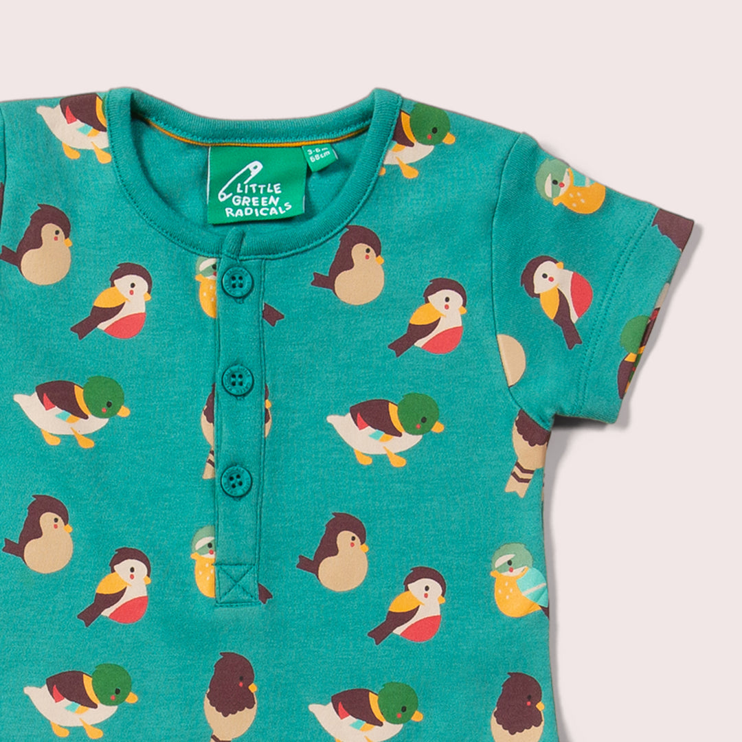 Garden birds Organic romper