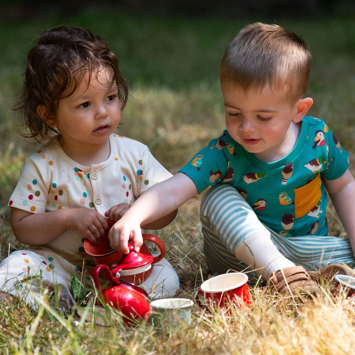 Rainbow Balloons Organic Summer Romper