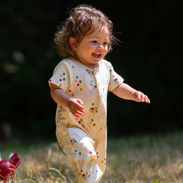 Rainbow Balloons Organic Summer Romper