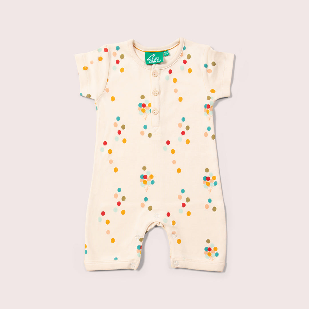 Rainbow Balloons Organic Summer Romper