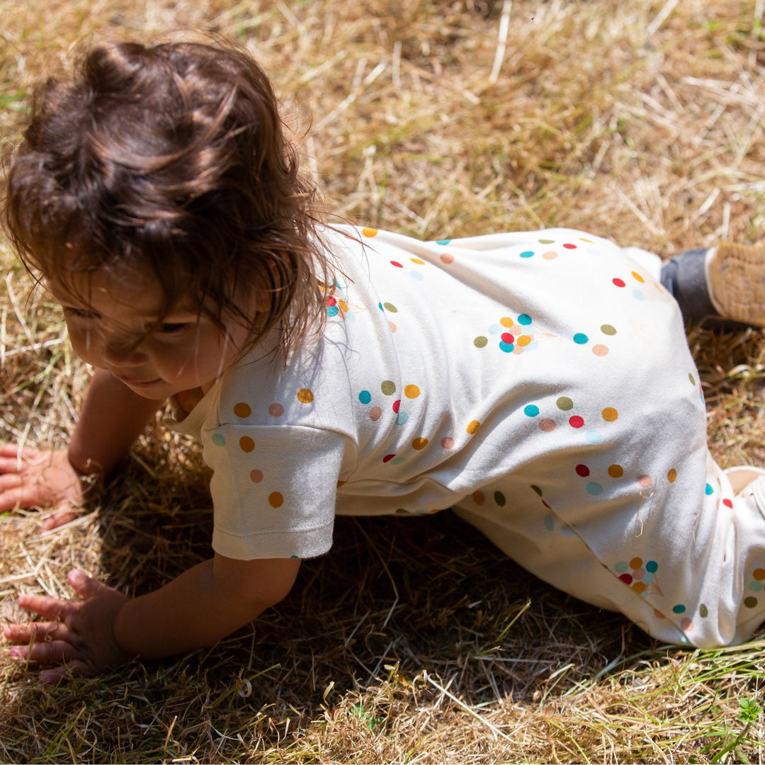 Rainbow Balloons Organic Summer Romper