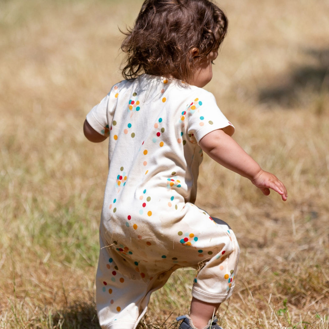 Rainbow Balloons Organic Summer Romper