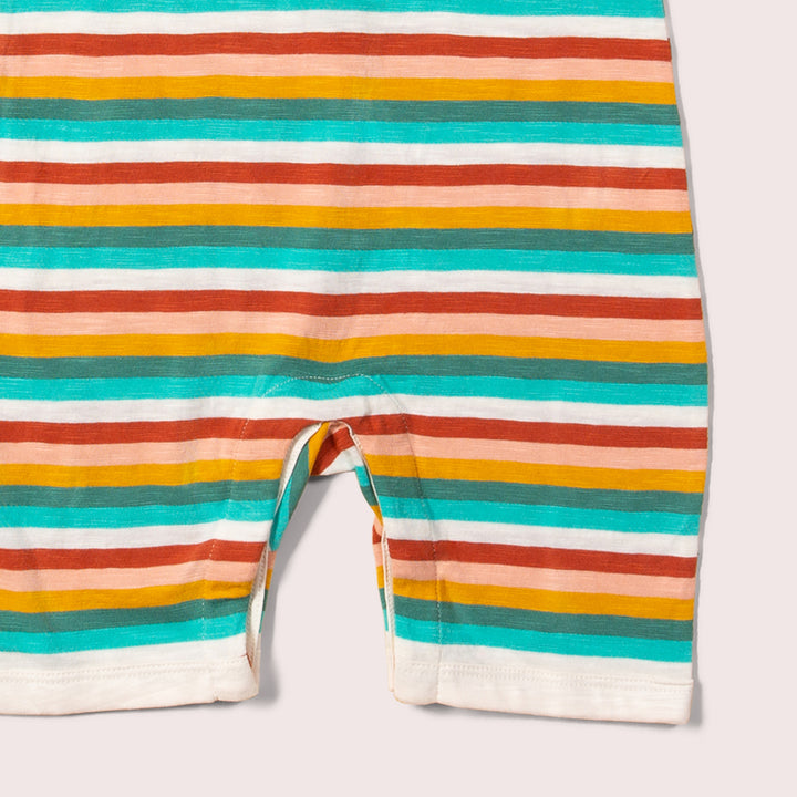 Rainbow Striped Organic Summer Romper