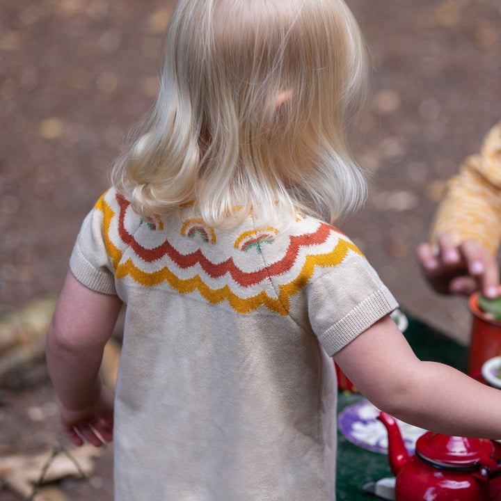 Oatmeal Fairisle Rainbow Knitted Shortie