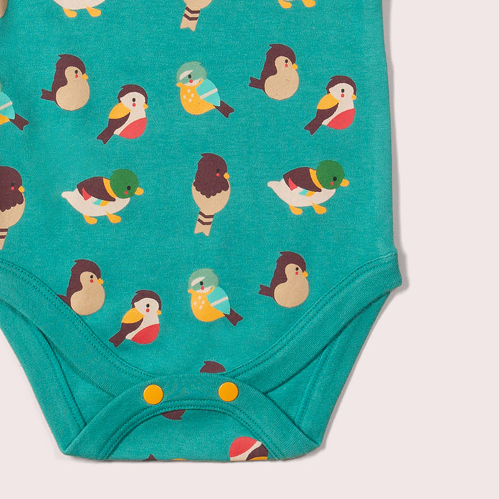 Garden Birds Organic Baby Bodysuit Set - 2 Pack