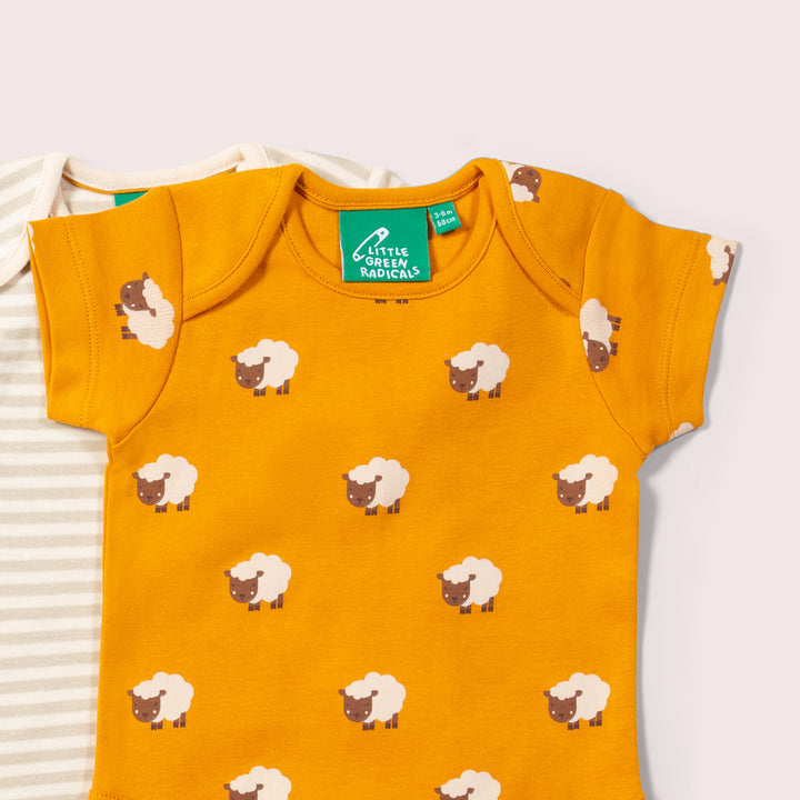 Counting Sheep Organic Baby Bodysuit Set - 2 Pack