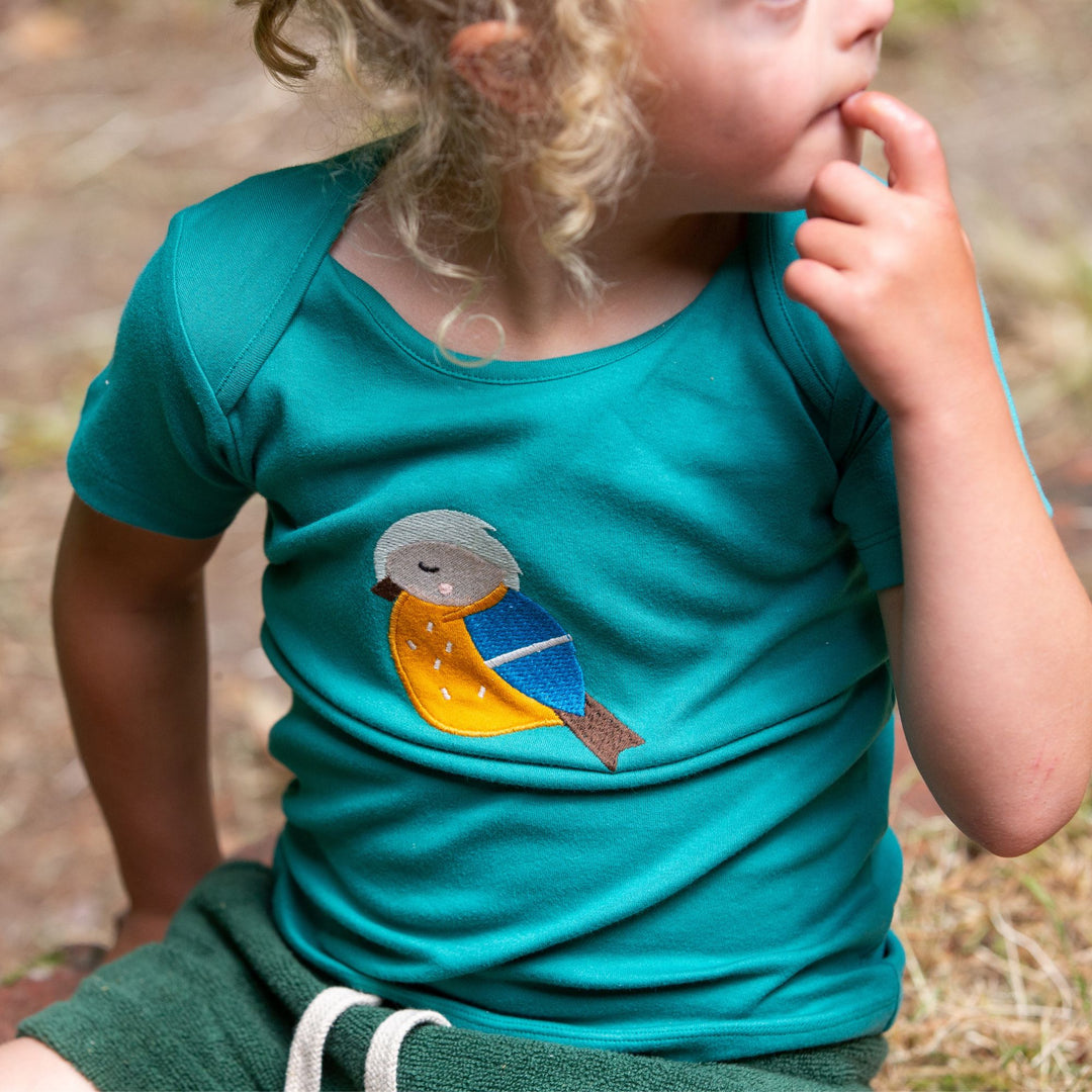 Little Bird Applique Short Sleeve T-Shirt