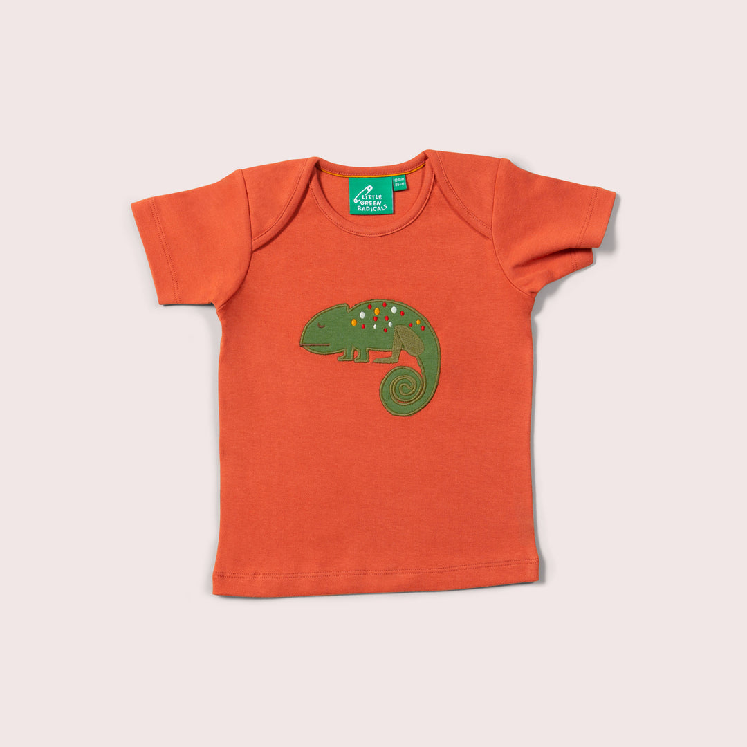 Little Lizard Applique Short Sleeve T-Shirt