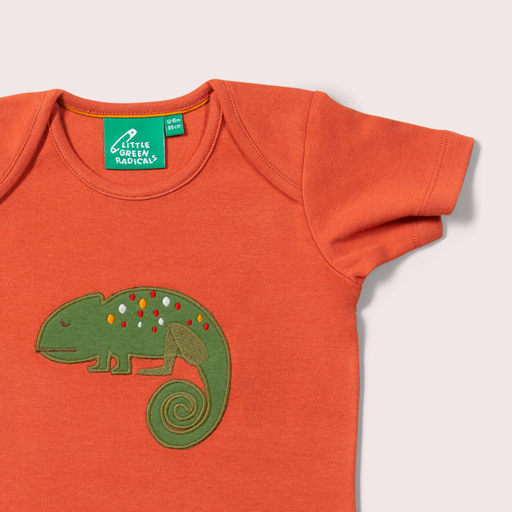 Little Lizard Applique Short Sleeve T-Shirt