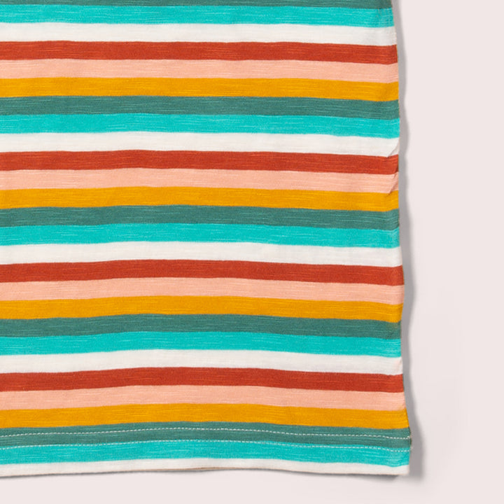 Rainbow Striped Summer Short Sleeve T-Shirt