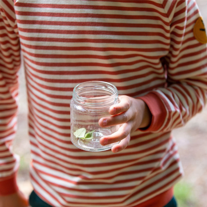 Walnut Striped Marl Raglan Sweatshirt