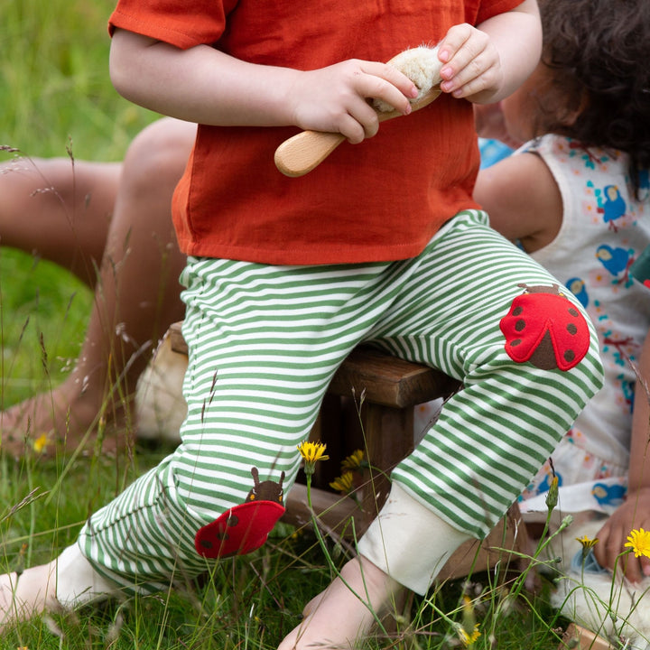 Ladybird Knee Patch Striped Joggers