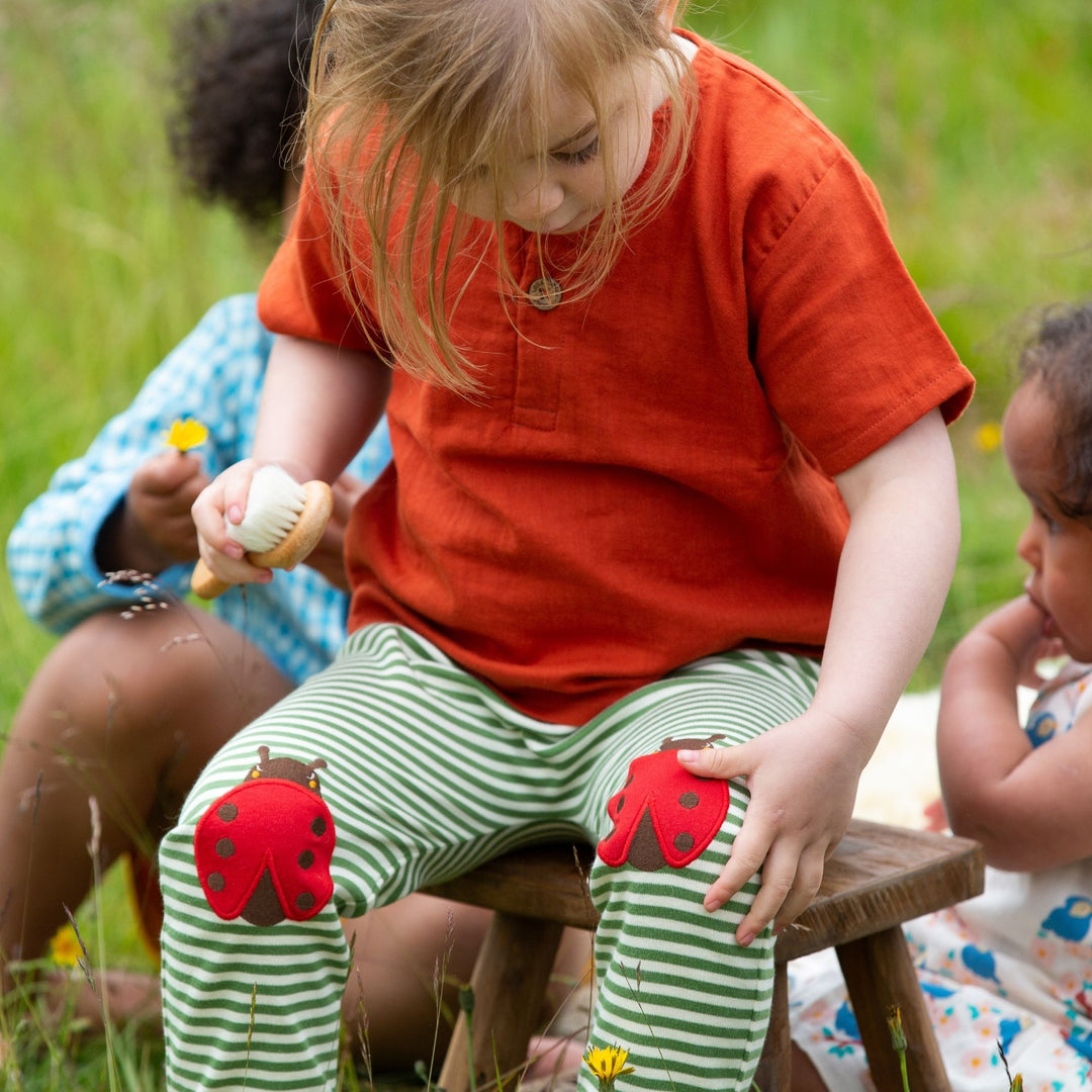 Ladybird Knee Patch Striped Joggers