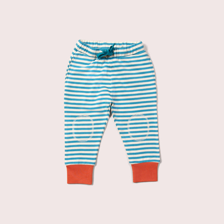 Blue Striped Marl Organic Comfy Joggers