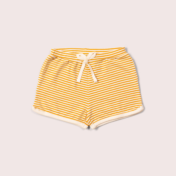 Soft Gold Striped Run Around Shorts