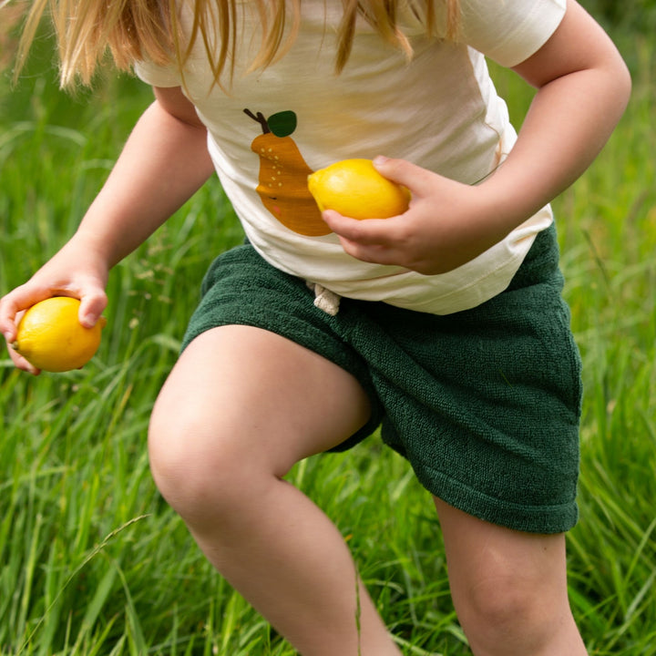 Olive Towelling Shorts