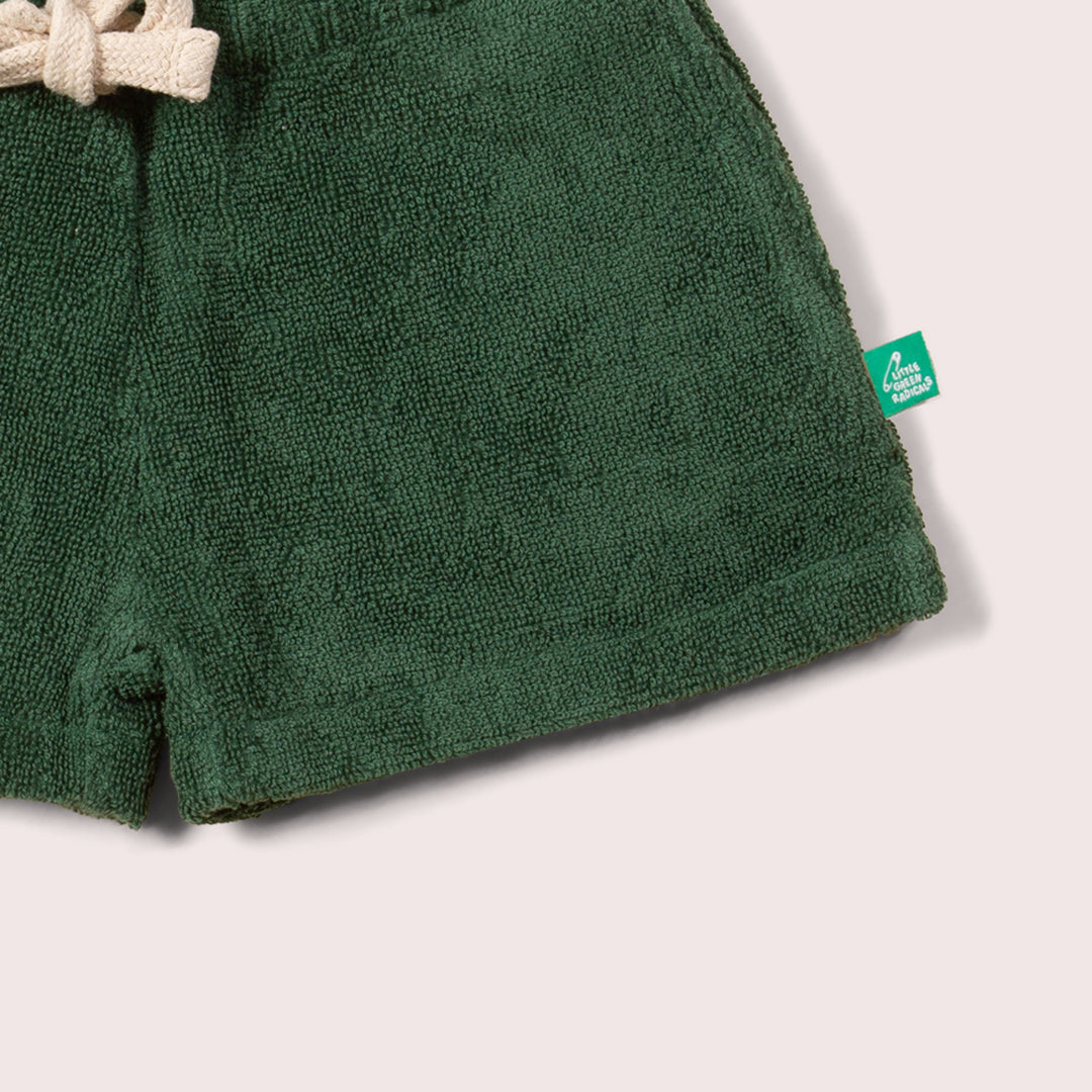 Olive Towelling Shorts