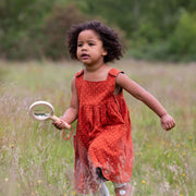 Olive Cherries Reversible Pinny Dress
