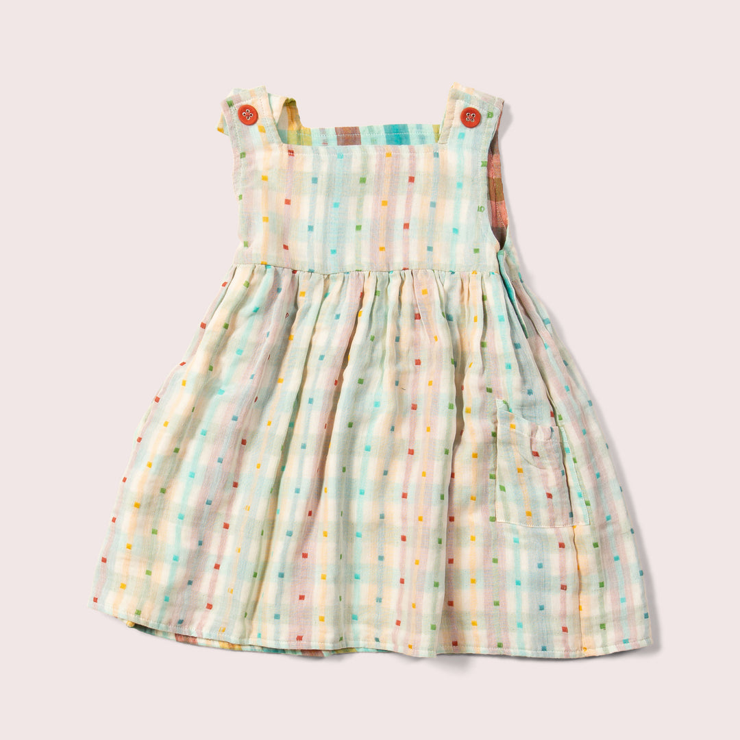 Rainbow Reversible Pinny Dress